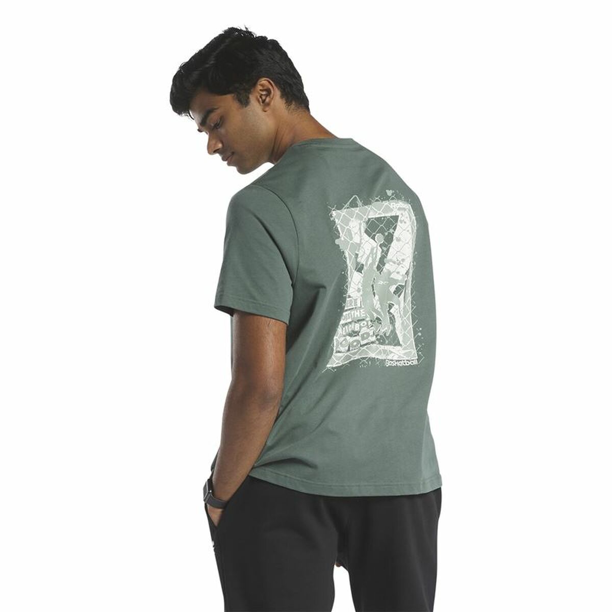 Camisola de Manga Curta Homem Reebok Graphic Series Verde
