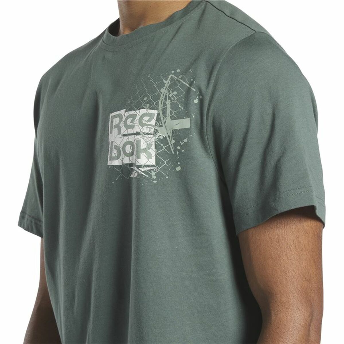 Camisola de Manga Curta Homem Reebok Graphic Series Verde