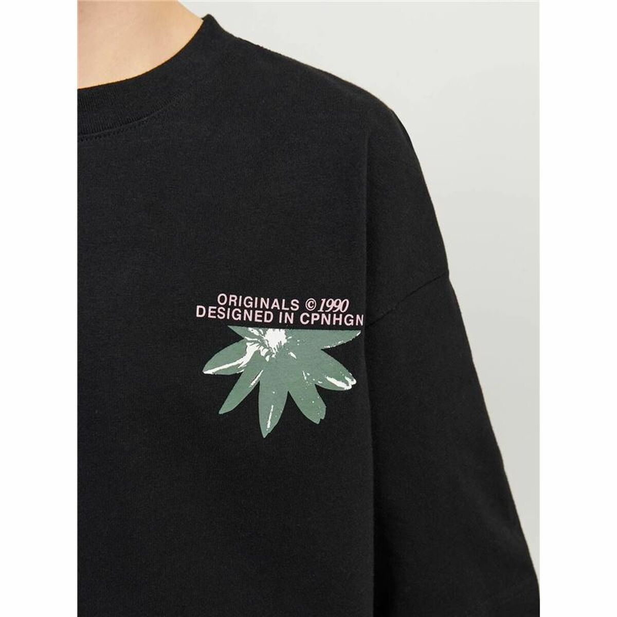 T-shirt Jack & Jones tampa Back Preto