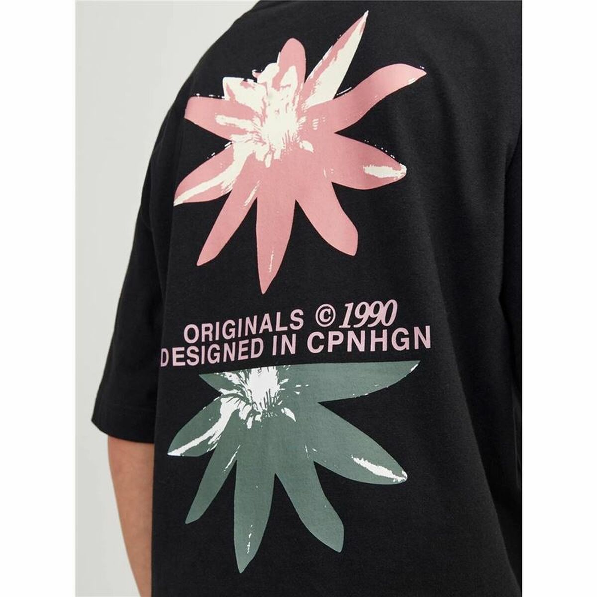 T-shirt Jack & Jones tampa Back Preto