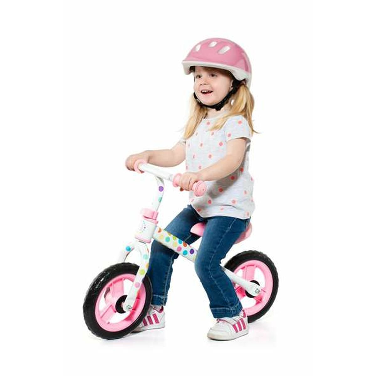 Bicicleta Infantil Moltó Cor de Rosa Sem Pedais