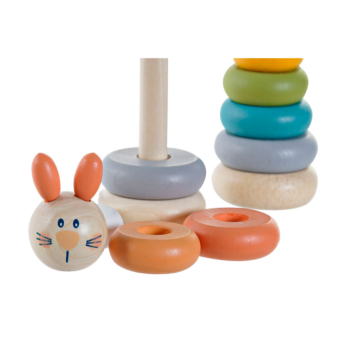 Juego Educativo Home ESPRIT 5,5 x 5,5 x 14 cm Animales (2 Unidades)