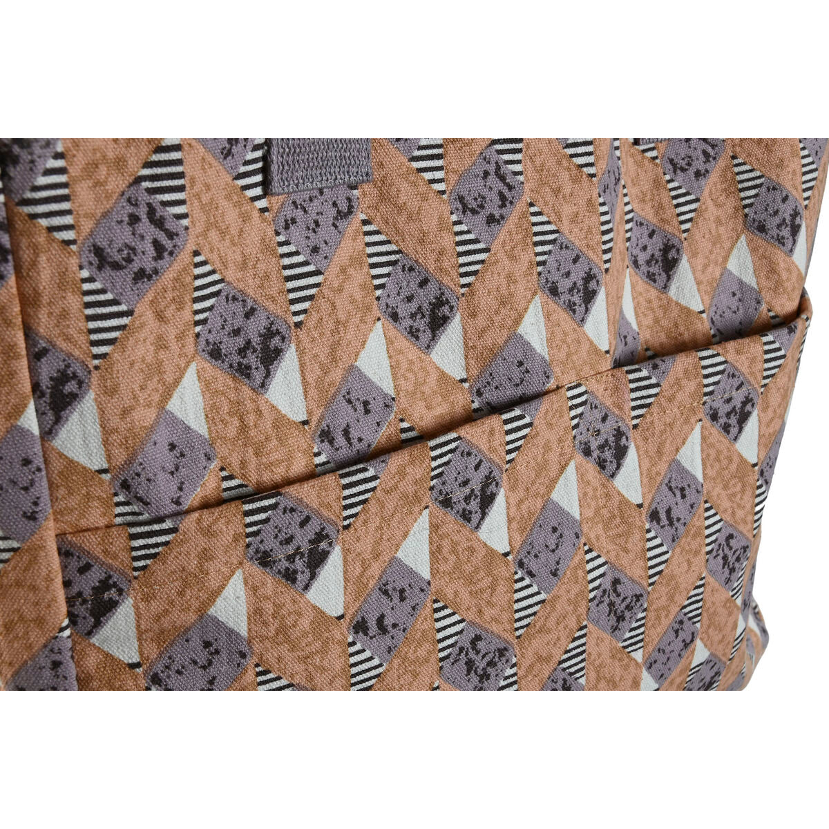 Bolso Mujer Home ESPRIT Marrón Turquesa Coral 55 x 14 x 35 cm (3 Unidades)