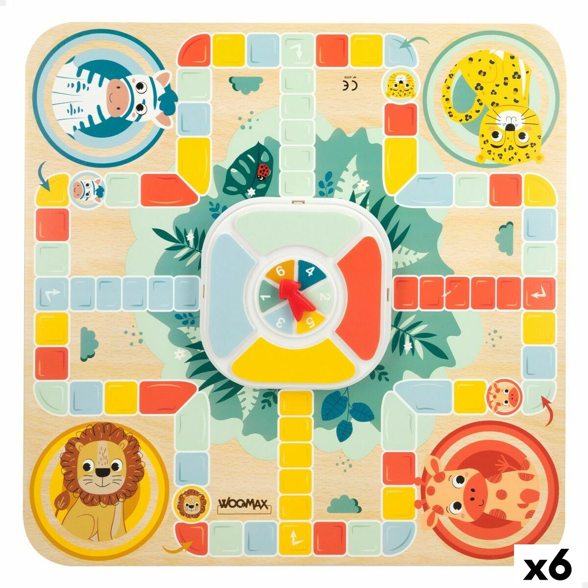 Tabuleiro de Jogo dos Cavalinhos e da Glória Woomax Zookabee 30 x 3 x 30 cm Infantil animais (6 Unidades)