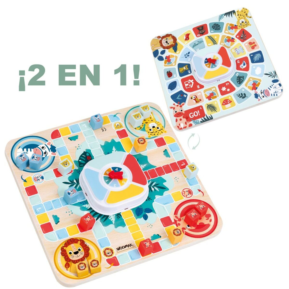 Tabuleiro de Jogo dos Cavalinhos e da Glória Woomax Zookabee 30 x 3 x 30 cm Infantil animais (6 Unidades)