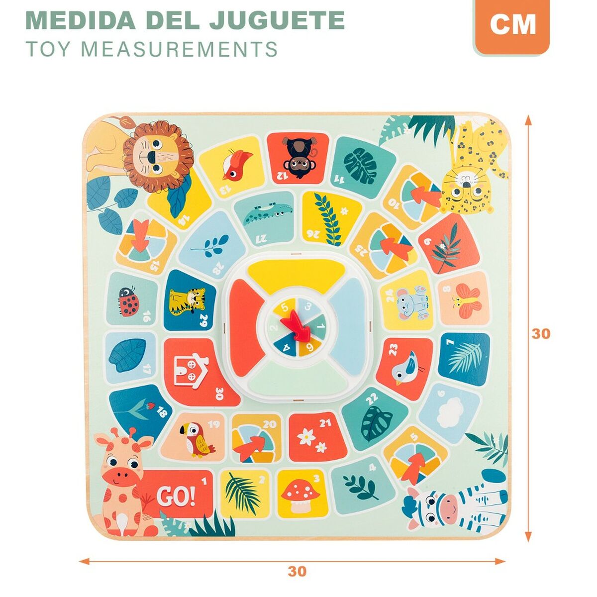 Tabuleiro de Jogo dos Cavalinhos e da Glória Woomax Zookabee 30 x 3 x 30 cm Infantil animais (6 Unidades)