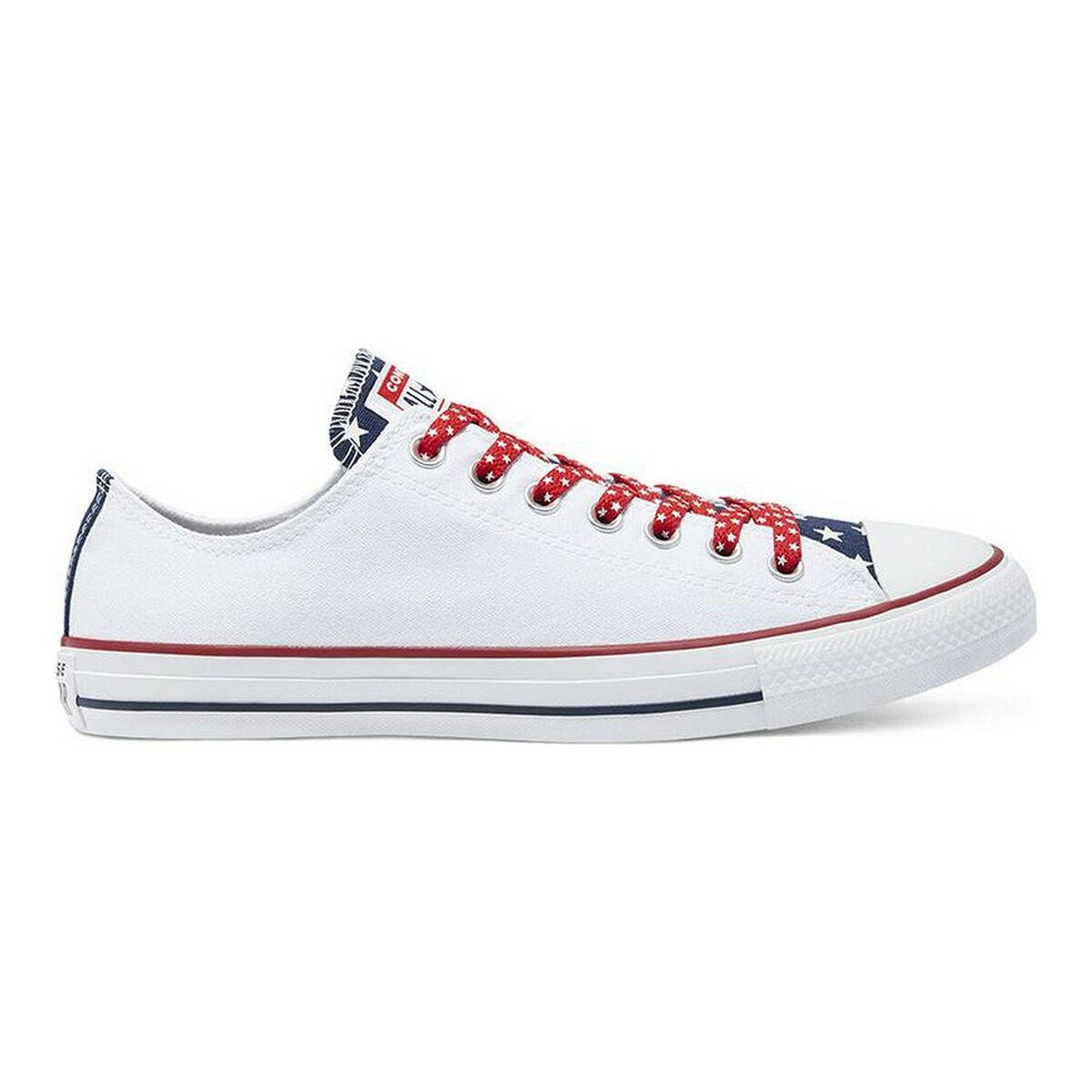 Ténis Casual de Mulher Converse Chuck Taylor Stars Stripes Branco - EcoNest