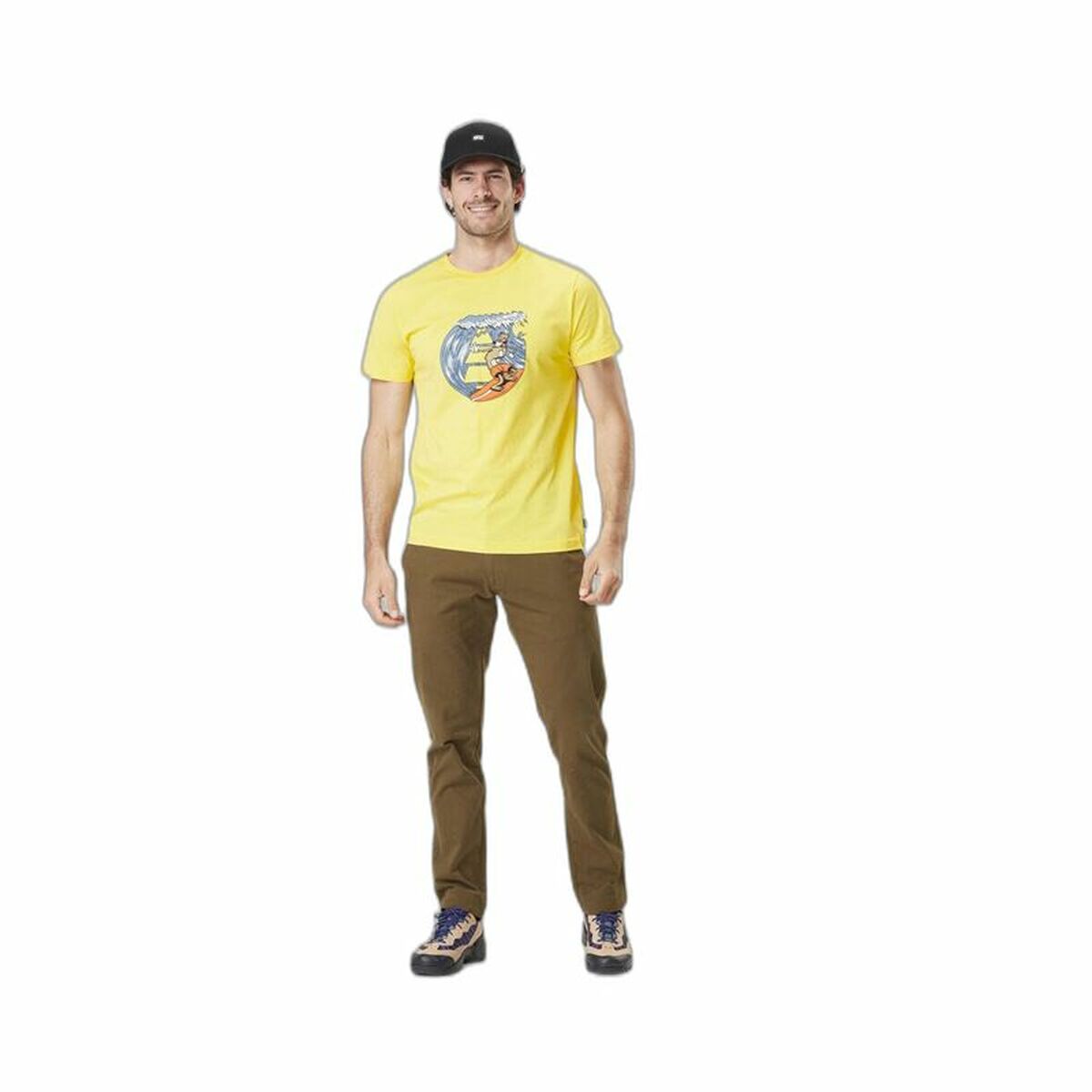 T-shirt Picture Basement Weasurf Amarelo Homem - EcoNest