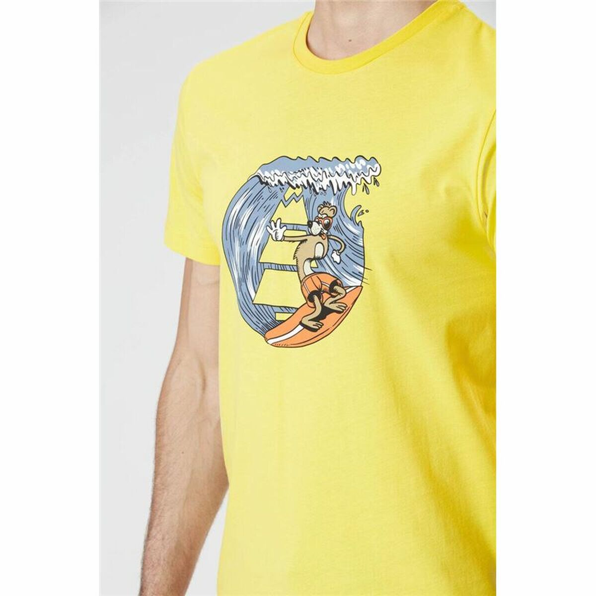 T-shirt Picture Basement Weasurf Amarelo Homem - EcoNest
