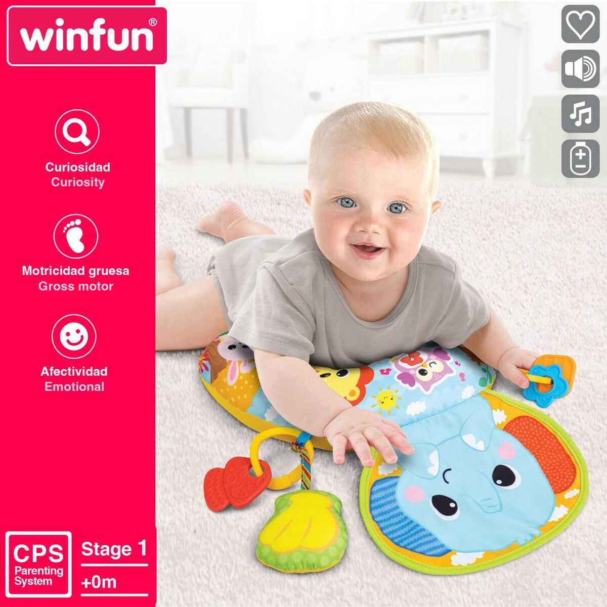 Brinquedo musical Winfun 32 x 8,5 x 42 cm (2 Unidades) Almofada Guizo