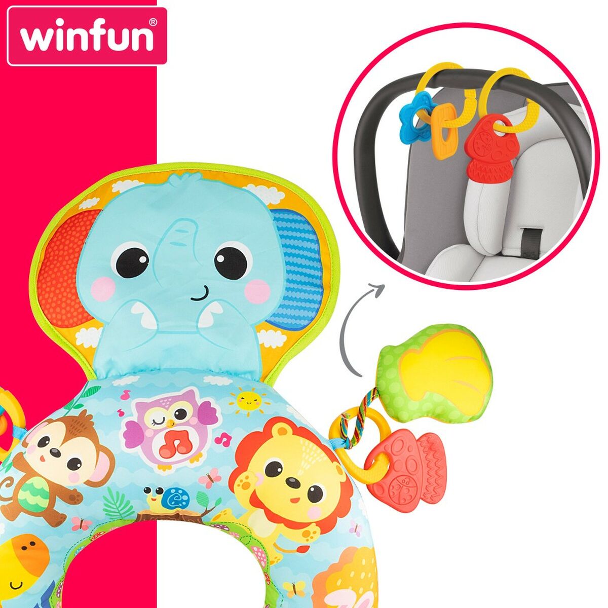 Brinquedo musical Winfun 32 x 8,5 x 42 cm (2 Unidades) Almofada Guizo