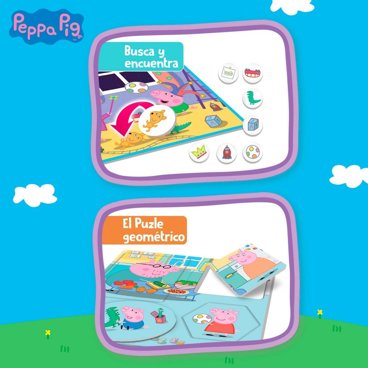 Jogo Educativo Peppa Pig Edu Games Collection 24,5 x 0,2 x 24,5 cm (6 Unidades) 10 em 1