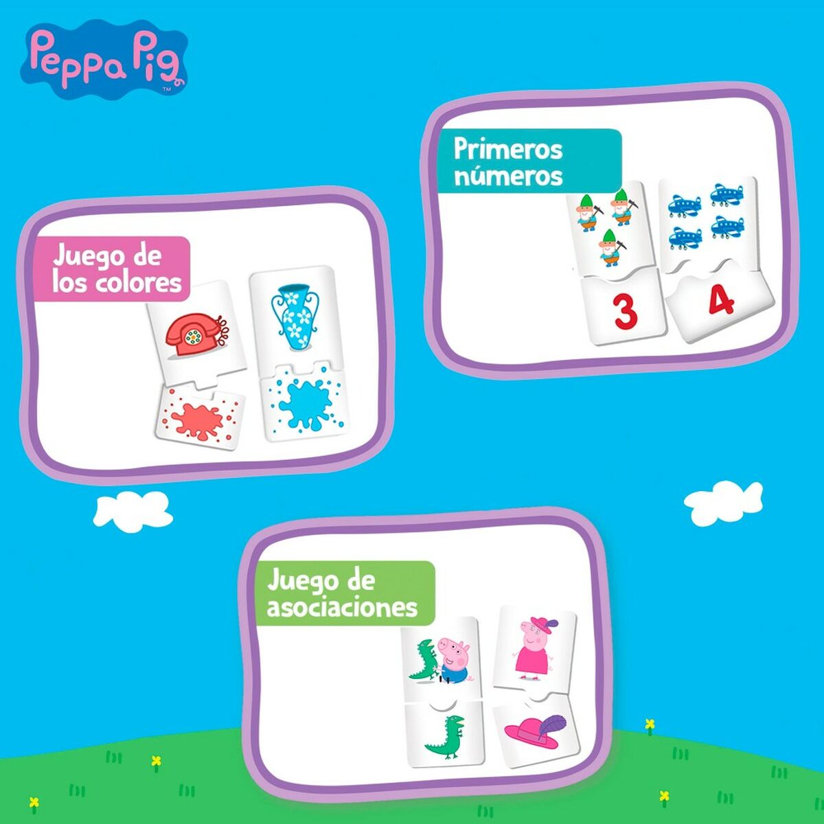 Jogo Educativo Peppa Pig Edu Games Collection 24,5 x 0,2 x 24,5 cm (6 Unidades) 10 em 1