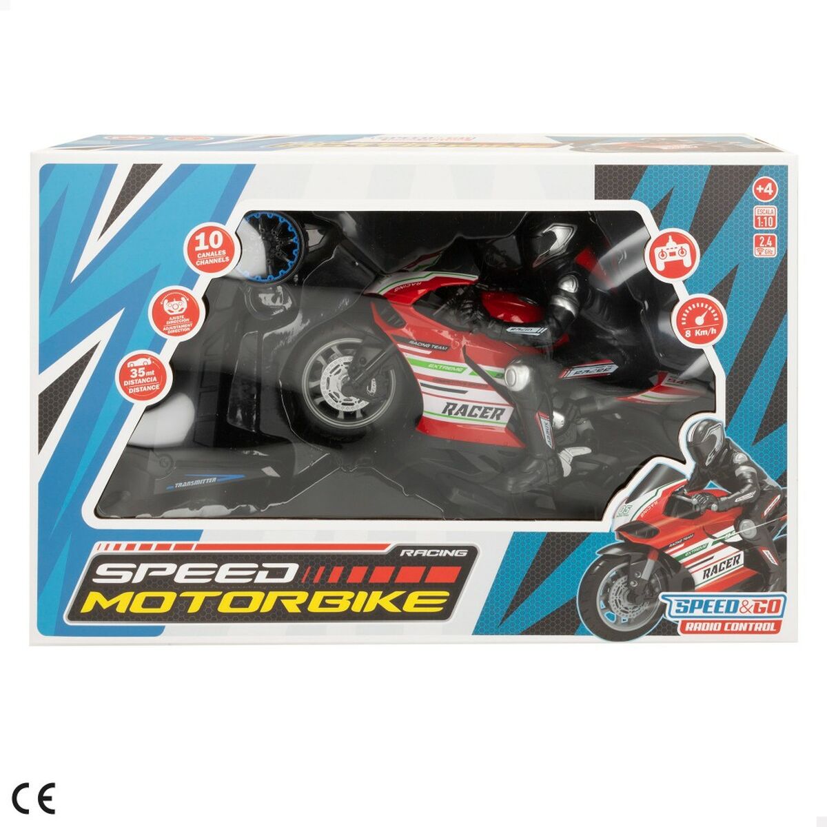 Vehículo Radio Control Speed & Go Motocicleta 1:10 2 Unidades