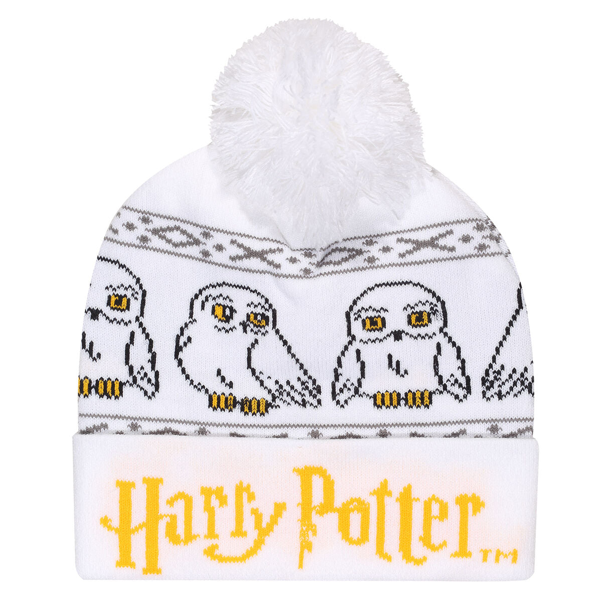Chapéu Harry Potter Hedwig Snow Beanie Branco