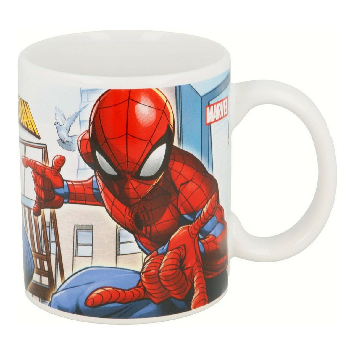 Caneca Spiderman Great Power Cerâmica Vermelho Azul (11.7 x 10 x 8.7 cm) (350 ml) - EcoNest