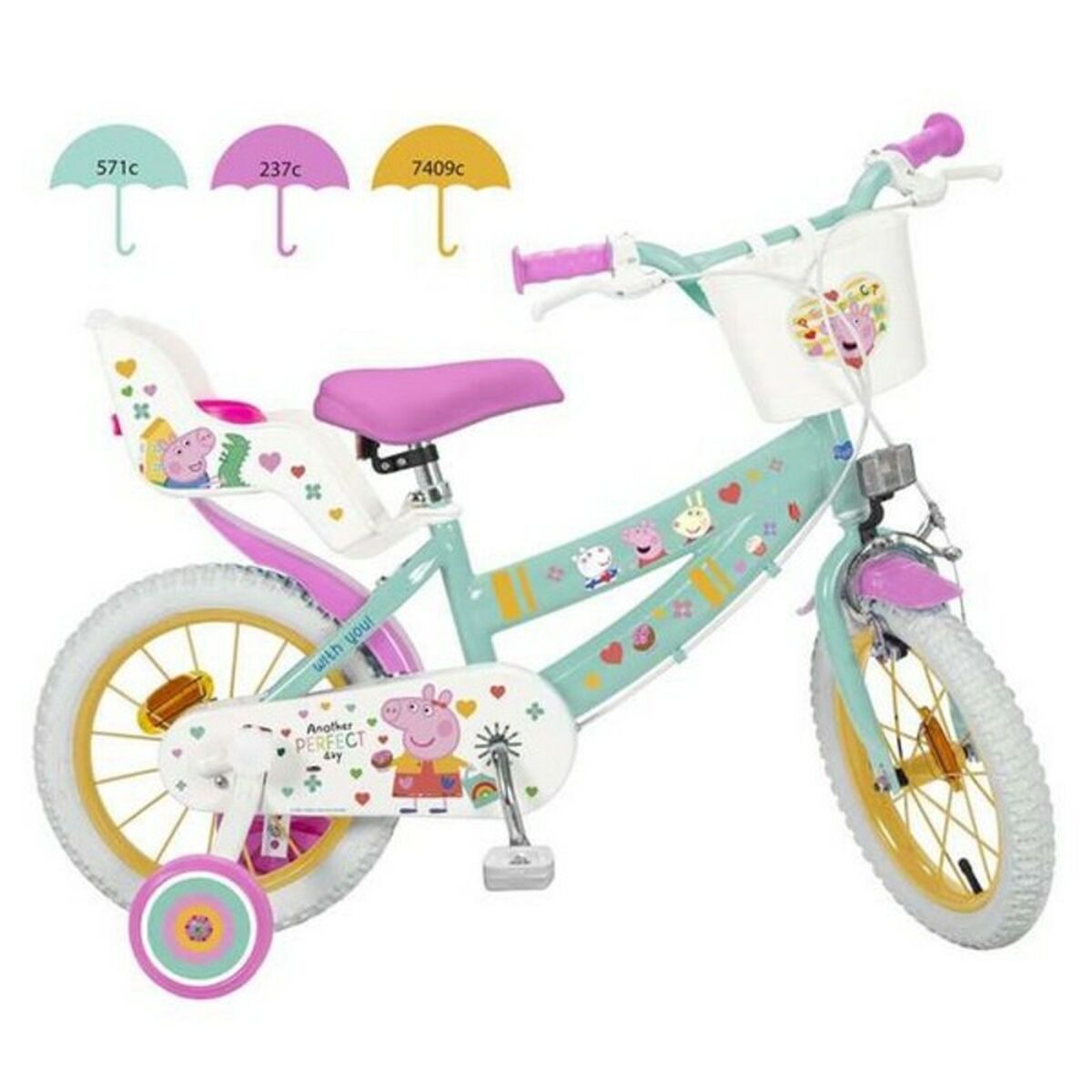 Bicicleta Infantil Peppa Pig 12" 12"