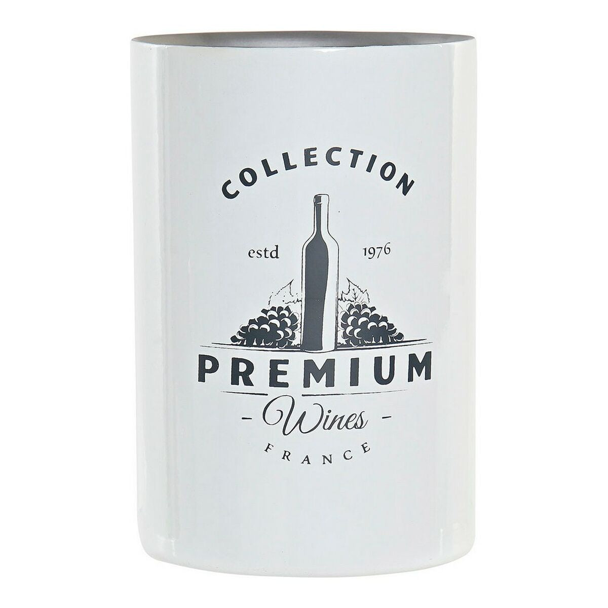 Arrefecedor de Garrafas DKD Home Decor Branco Prateado Aço inoxidável 12 x 12 x 18 cm - EcoNest