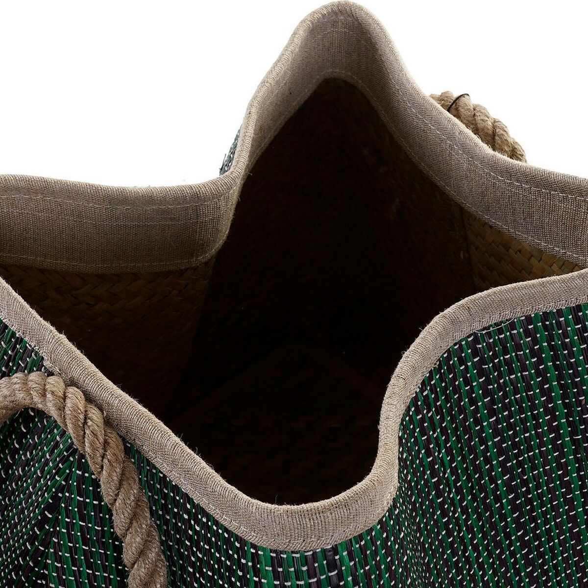 Cabaz DKD Home Decor 8424001834440 Vermelho Castanho Verde Fibra natural 40 x 40 x 38 cm Boho (2 Unidades) - EcoNest