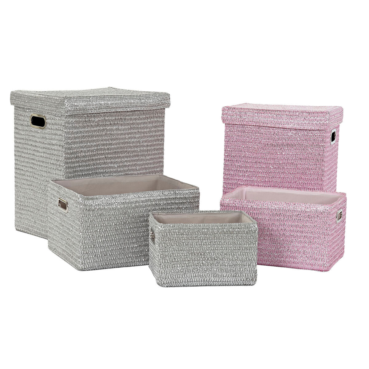 Conjunto de Cestas DKD Home Decor Polipropileno (42 x 33 x 50 cm) (5 pcs) - EcoNest