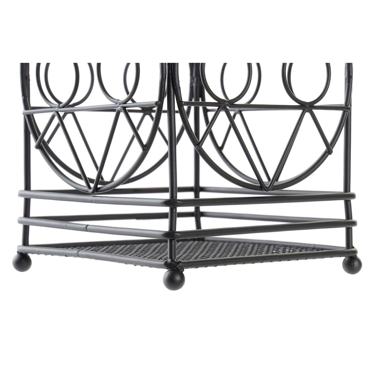 Escorredor de Talheres DKD Home Decor Preto Metal Geométrico 12 x 12 x 20 cm - EcoNest