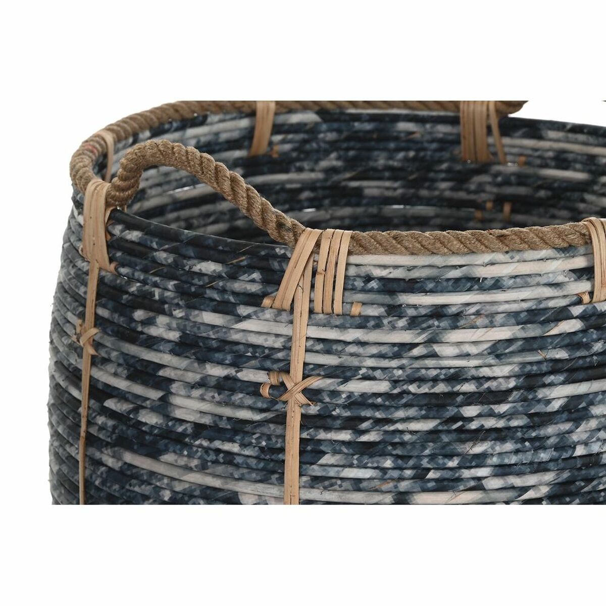 Conjunto de Cestas DKD Home Decor Branco Preto Plástico Boho 56 x 56 x 60 cm 52 x 52 x 60 cm - EcoNest