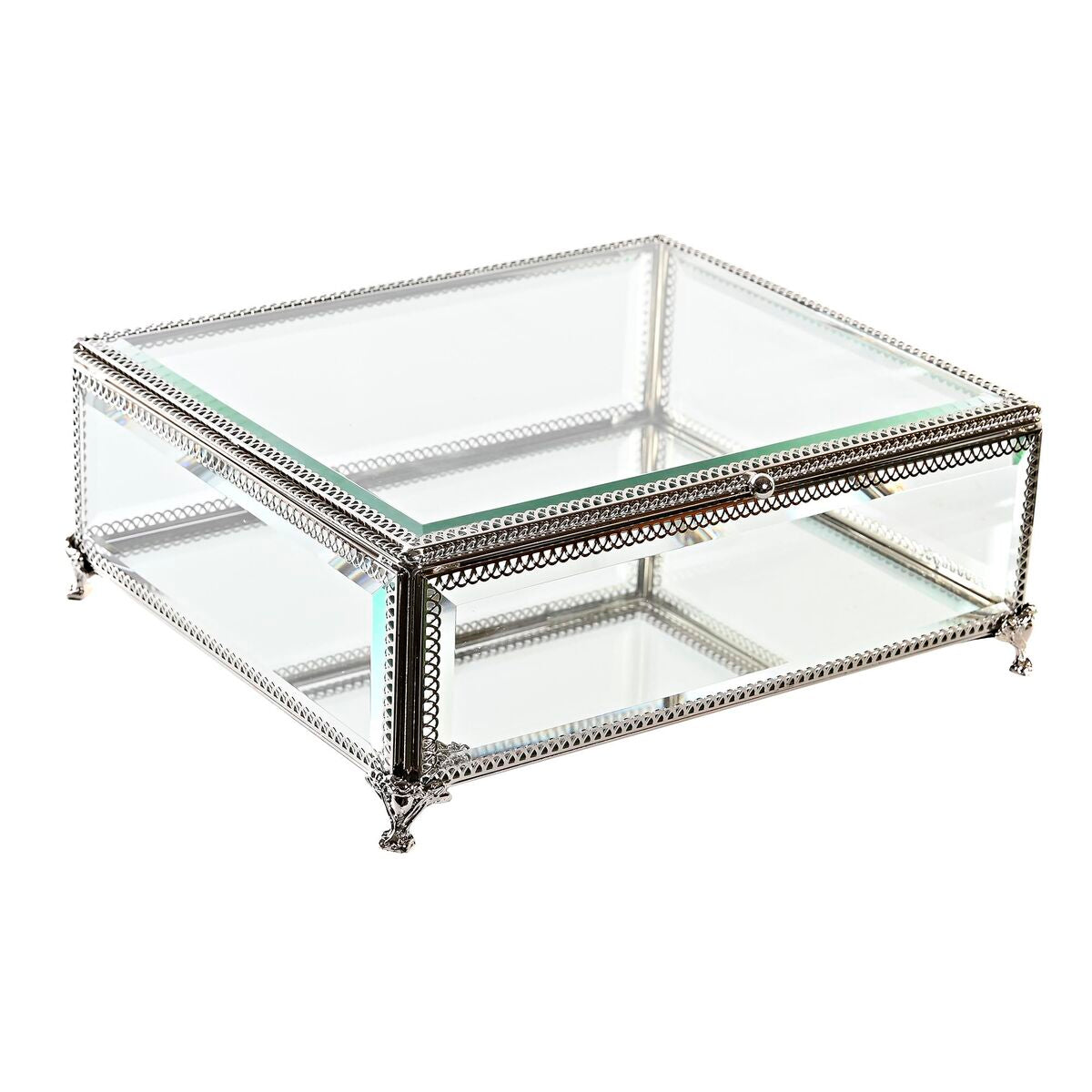 Guarda-Joias DKD Home Decor Cristal Metal (25 x 21 x 10 cm) - EcoNest