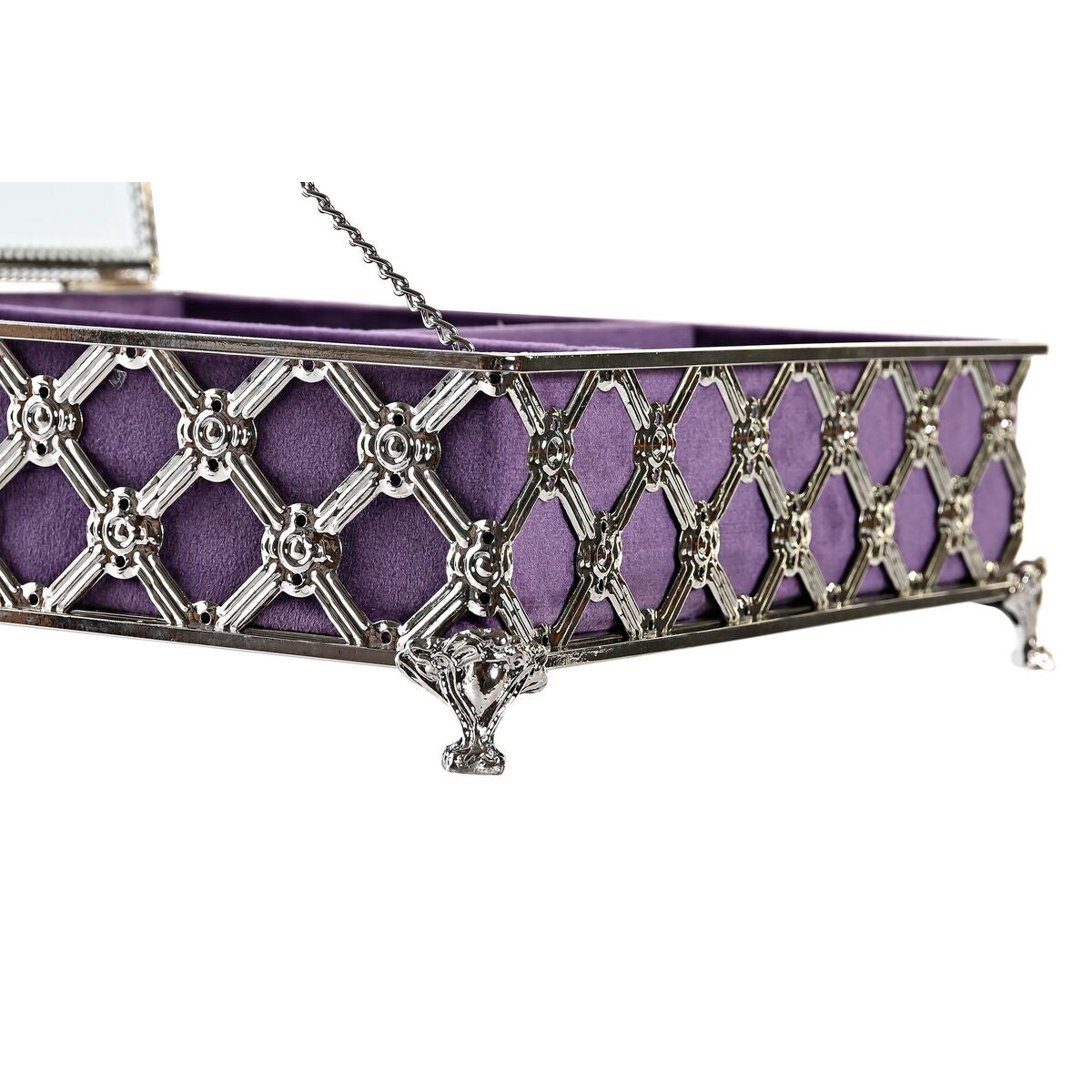 Guarda-Joias DKD Home Decor Cristal Metal (22 x 22 x 7 cm) - EcoNest