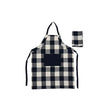 Avental com Bolso DKD Home Decor 70 x 1 x 85 cm Azul Algodão Branco - EcoNest