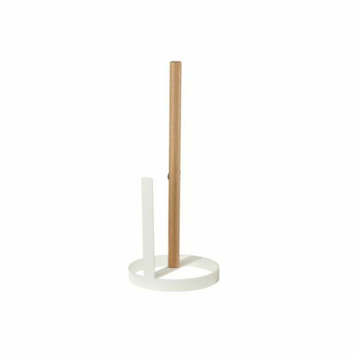 Suporte para Rolos de Papel de Cozinha DKD Home Decor 13 x 13 x 31,5 cm Natural Metal Branco Pinheiro - EcoNest