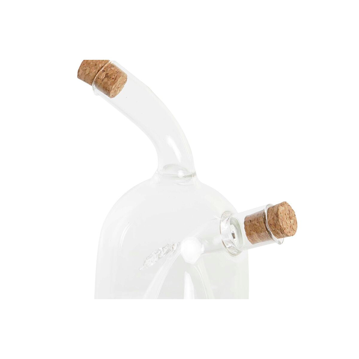 Galheteiro DKD Home Decor 12 x 10 x 18,6 cm Transparente Cortiça 540 ml Vidro de Borosilicato - EcoNest