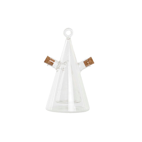 Galheteiro DKD Home Decor 10,5 x 9 x 18 cm Transparente Cortiça 300 ml Vidro de Borosilicato - EcoNest