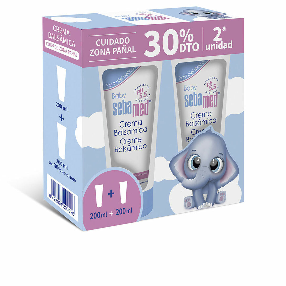 Creme Cuidado Diário da Zona da Fralda Sebamed Baby 200 ml x 2 - EcoNest