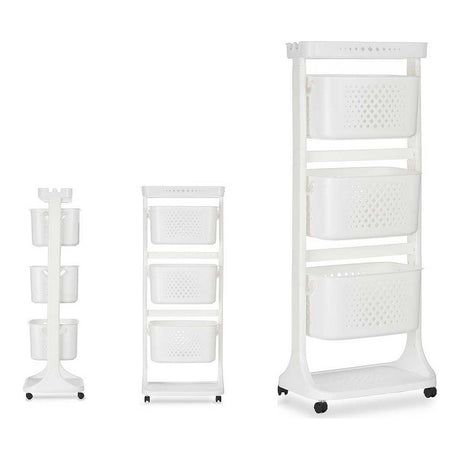Carrinho de Vegetais Branco Polipropileno (33 x 112 x 44 cm) - EcoNest