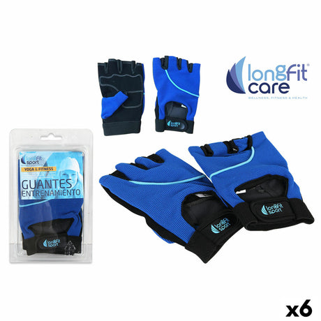 Luvas de Treino LongFit Sport Longfit sport Azul/Preto - EcoNest