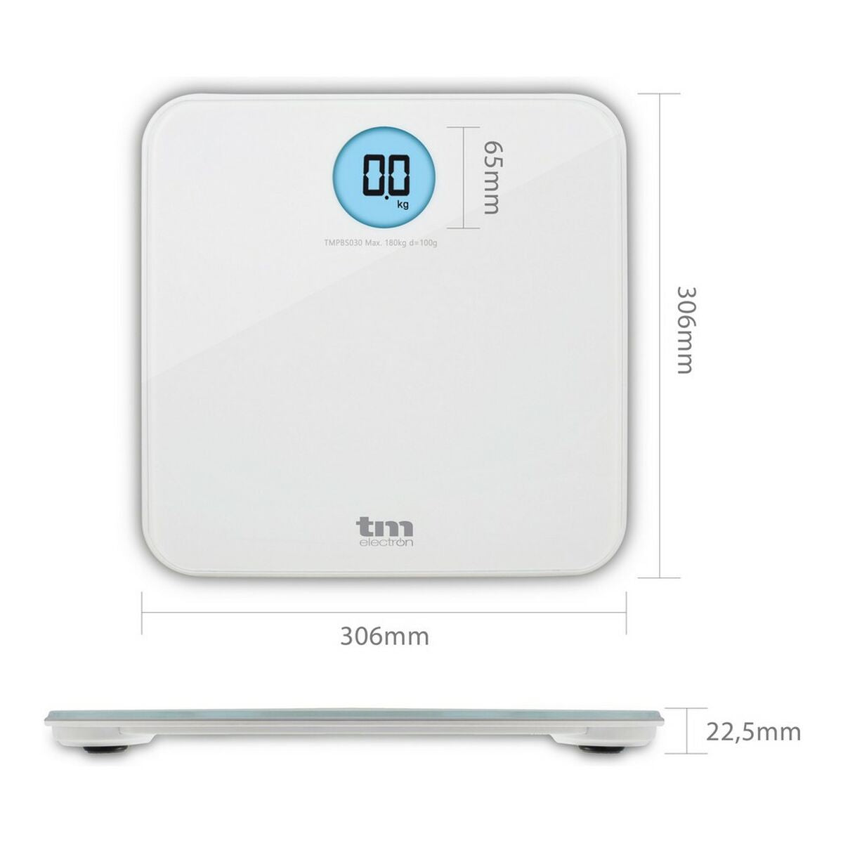 Balança digital para casa de banho TM Electron Branco - EcoNest