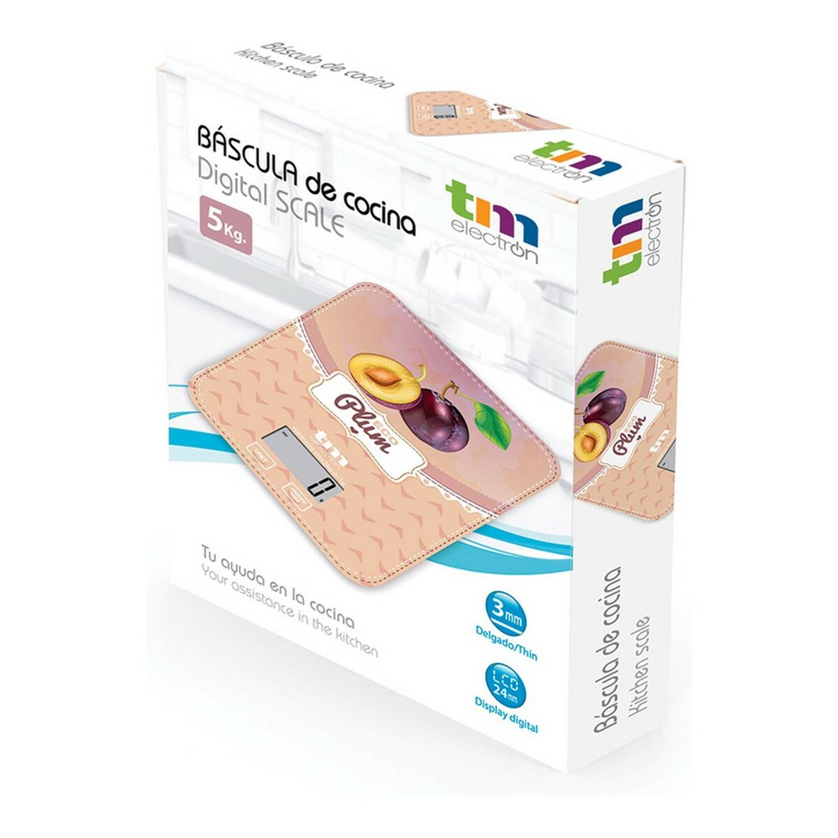 balança de cozinha TM Electron Eco Plum 5 kg - EcoNest