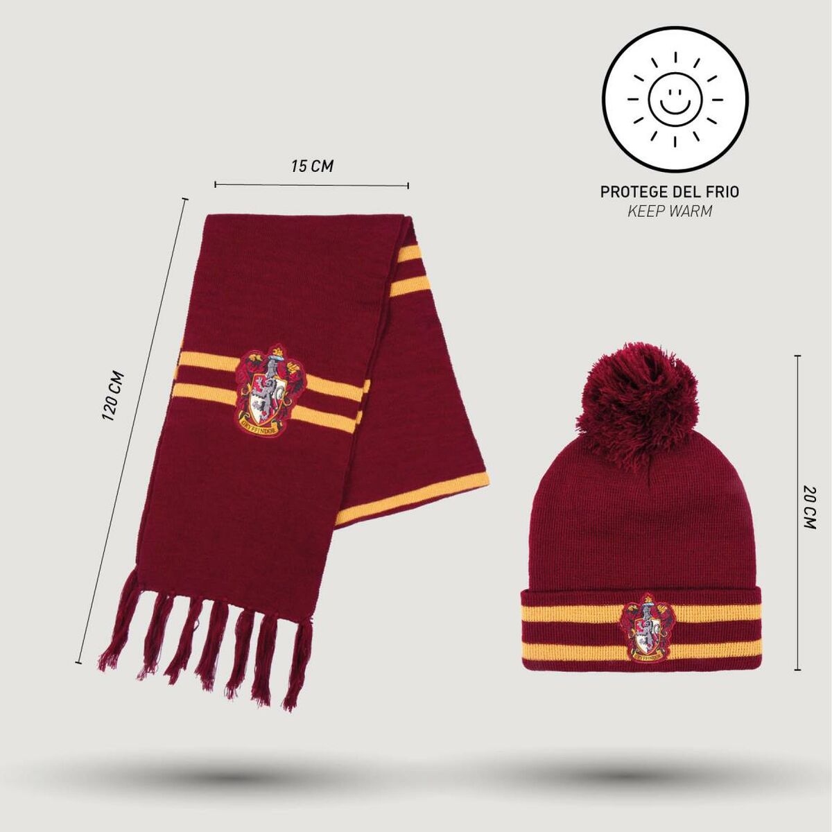 Gorro e Cachecol Harry Potter Vermelho (Tamanho único) - EcoNest