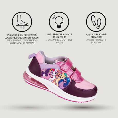 Sapatilhas Desportivas com LED My Little Pony Velcro Cor de Rosa - EcoNest