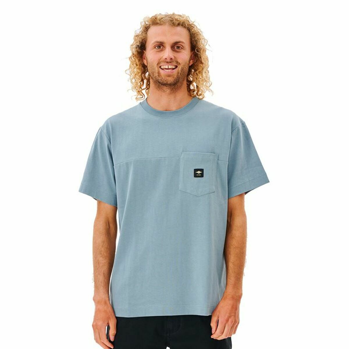 Camisola de Manga Curta Homem Rip Curl Pocket Quality Surf Azul - EcoNest