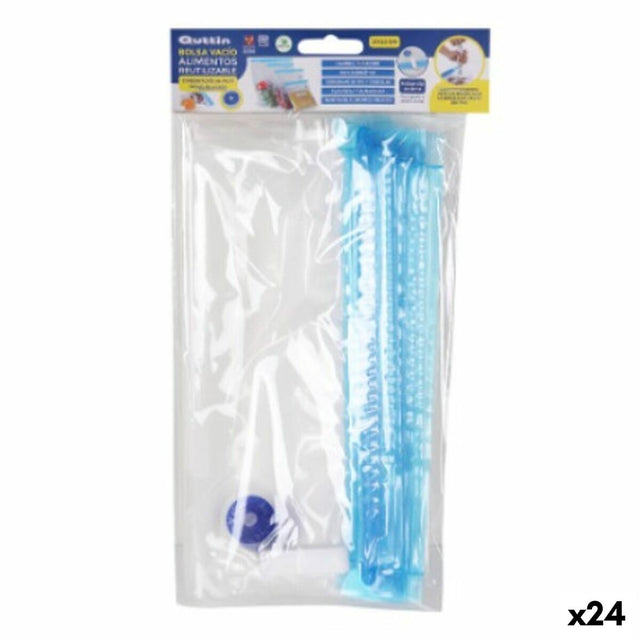 Saco Reutilizável para Alimentos Quttin Válvula de vácuo 6 Peças 21 x 22 cm (24 Unidades) - EcoNest