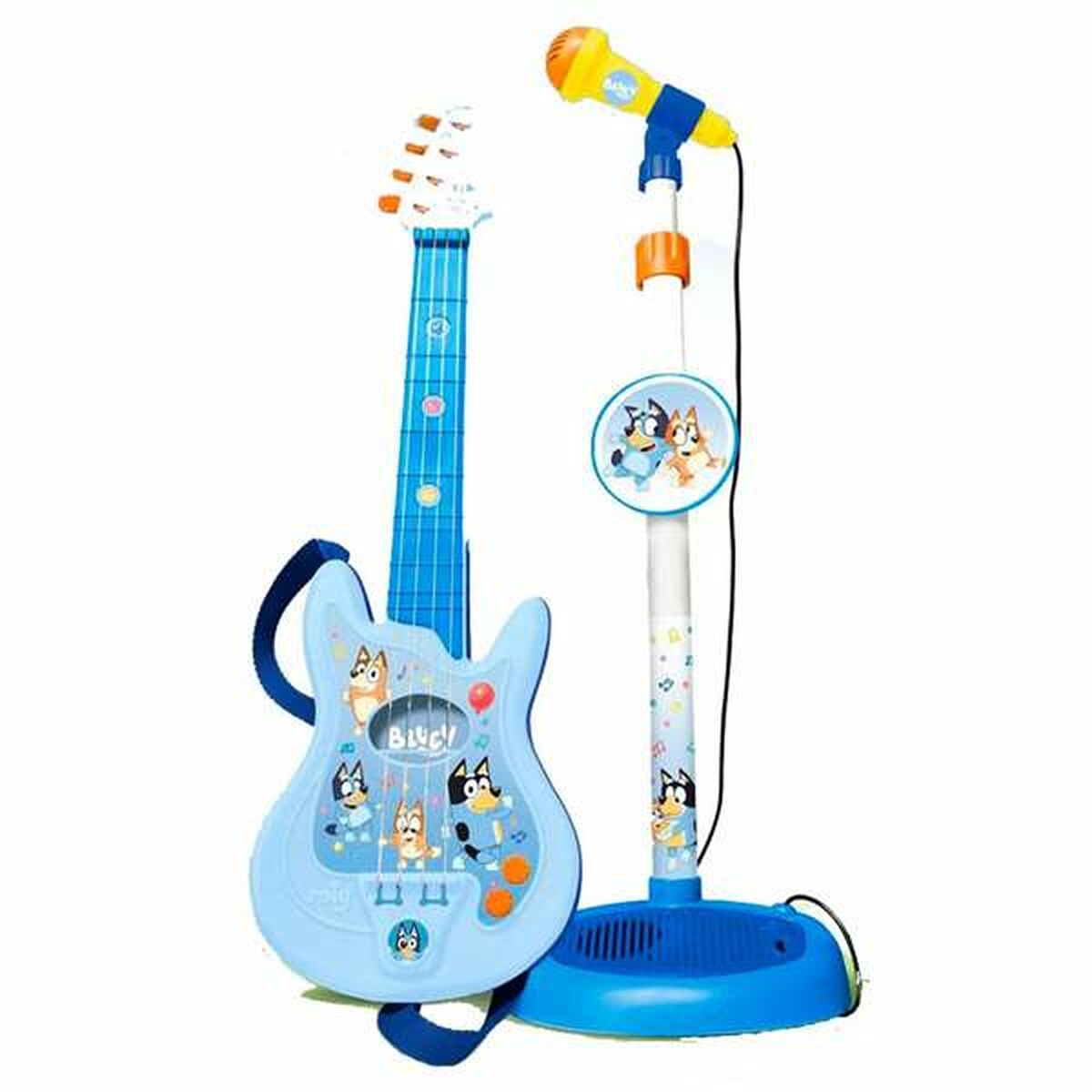 Guitarra Infantil Bluey Regulável Microfone 60 x 30 x 17 mm - EcoNest
