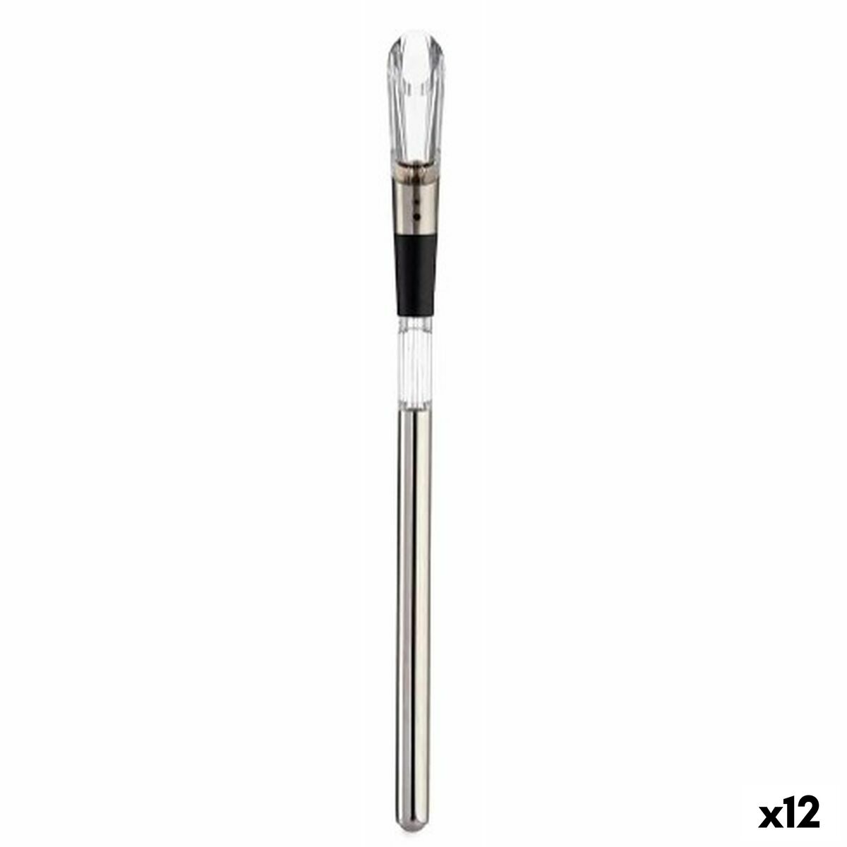 Decantador de Vinho 3 em 1 Preto TPE 12 Unidades 2,6 x 2,6 x 37 cm - EcoNest