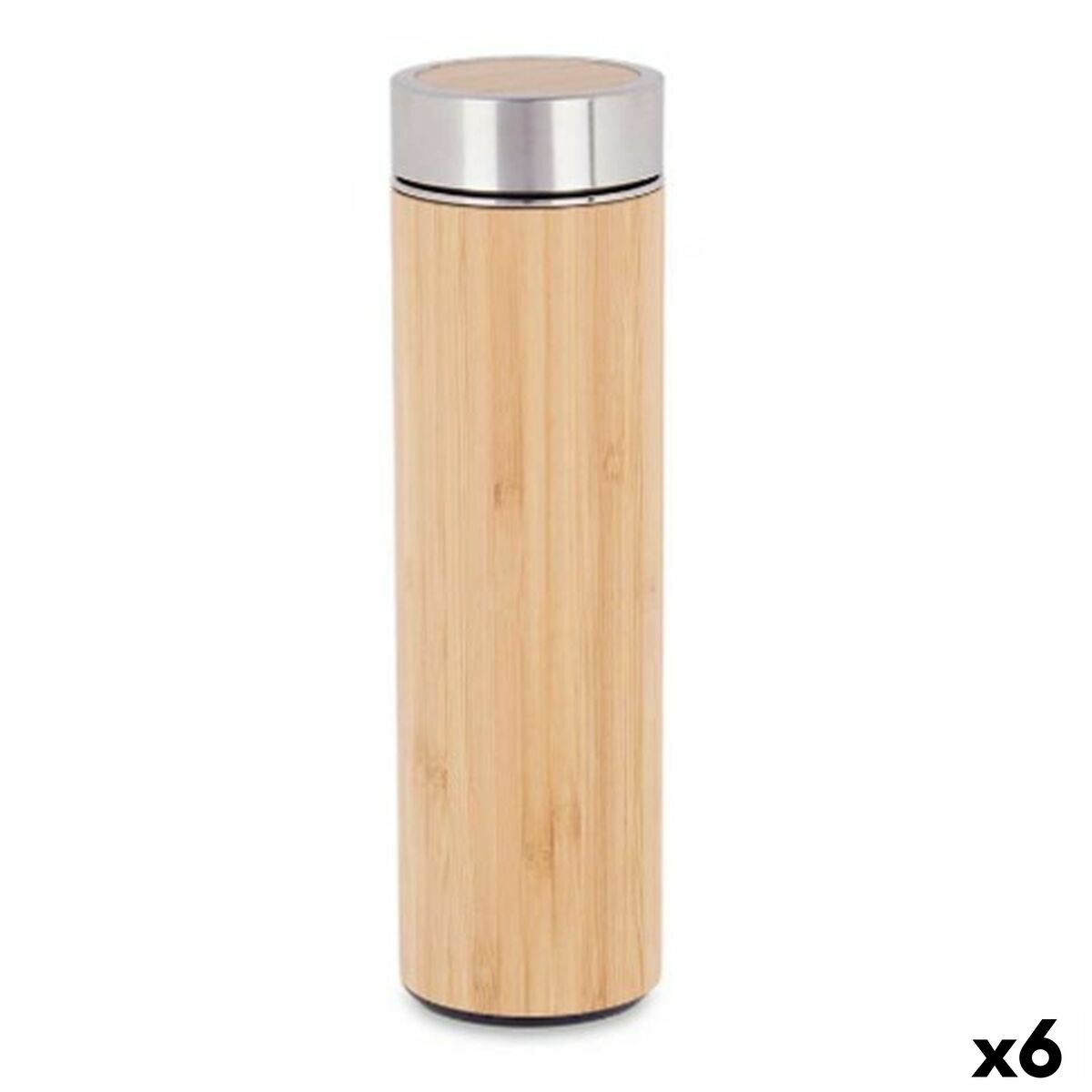 Termo 500 ml Natural Metal Bambu (6 Unidades) - EcoNest
