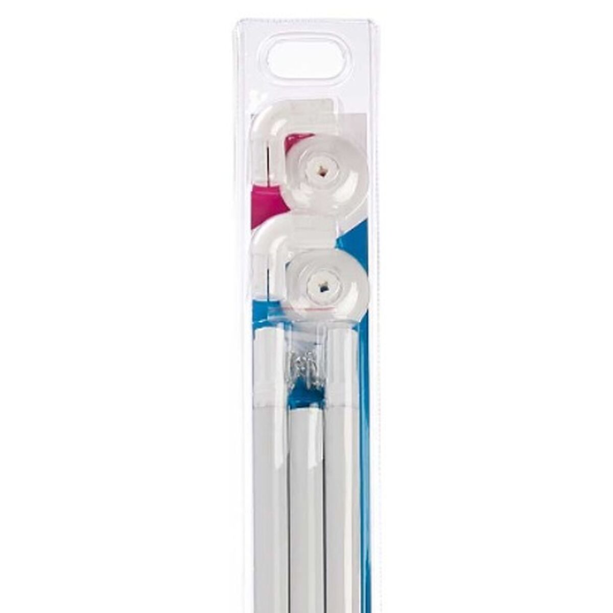 Barra Cortina de Duche 90 x 90 cm Branco Alumínio (18 Unidades) - EcoNest