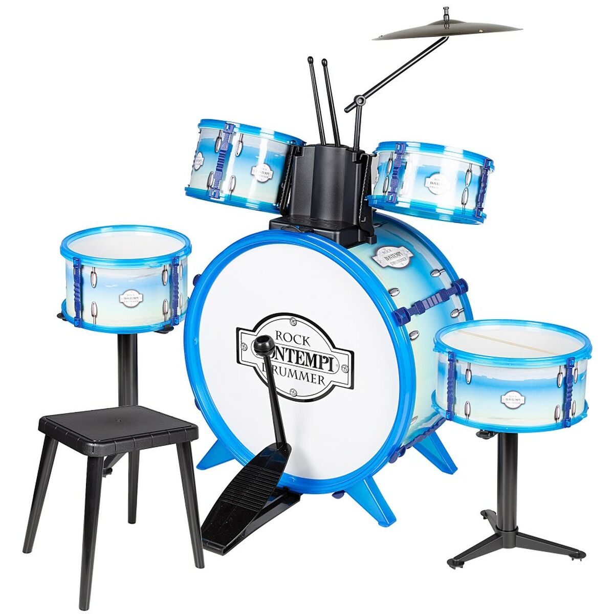 Bateria Musical Bontempi Azul Plástico 85 x 68 x 65 cm (9 Peças) (2 Unidades) - EcoNest