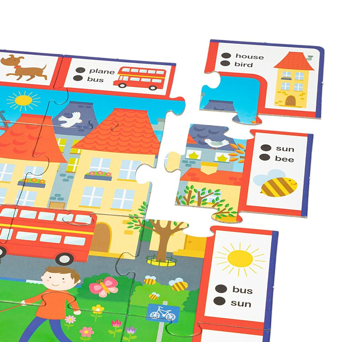 Jogo Educativo Lisciani Carotina Baby Happy English Eletrónico Puzzle 4,5 x 14,5 x 3 cm (6 Unidades) - EcoNest