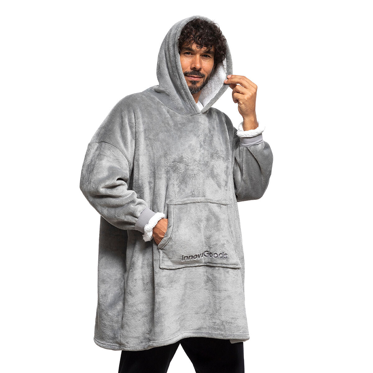Cobertor com Mangas e Capuz Oversized com Forro Polar Swug InnovaGoods - EcoNest