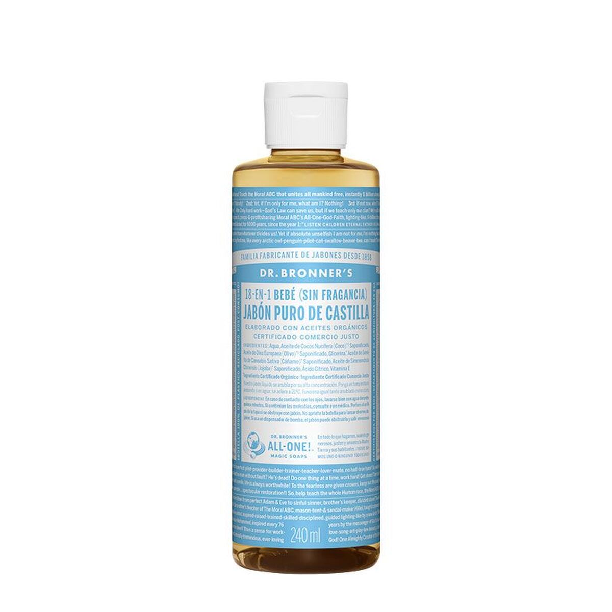 Sabonete Líquido Dr Bronner's 240 ml Neutro