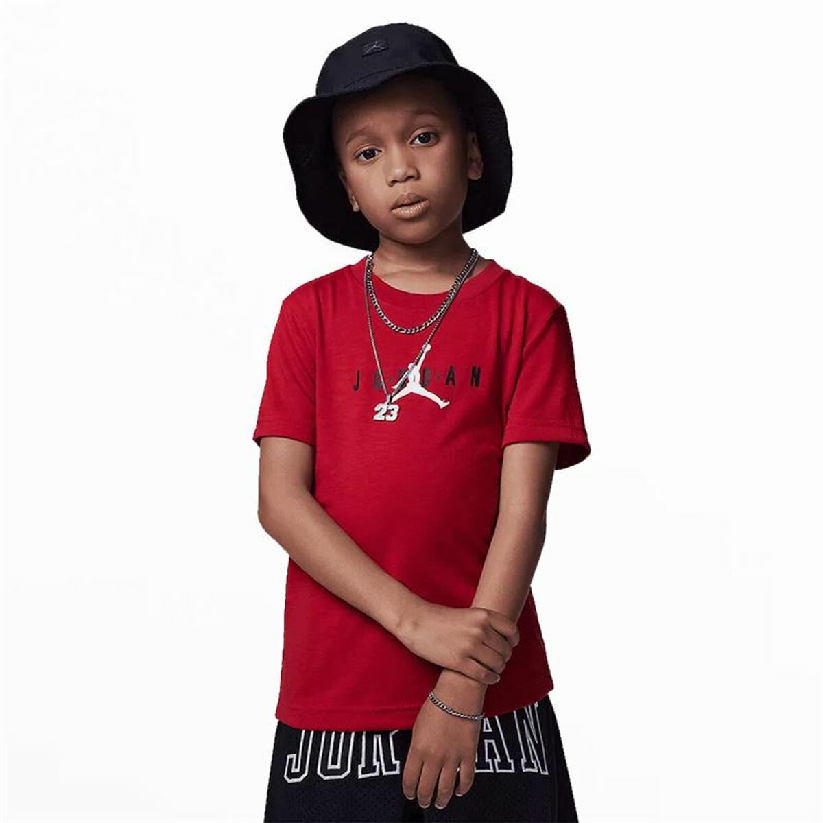 Camisola de Manga Curta Infantil Jordan Jumpman Graphic Vermelho